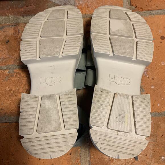 UGG Ashton Strappy Moss Green Nubuck Gladiator Chunky Fisherman Sandal Size 8 - Picture 5 of 7